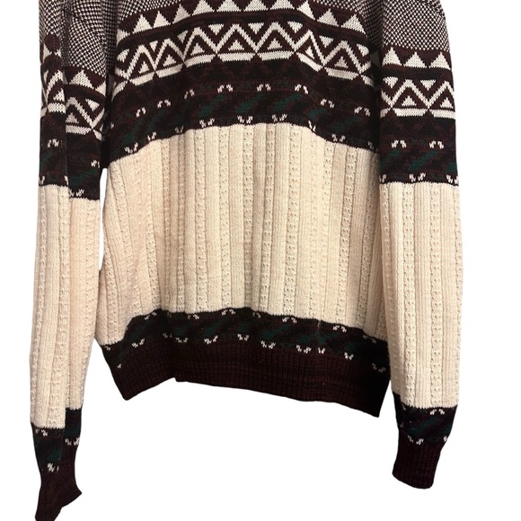 Vintage 80s Rob Winter Sweater Men’s 2XL Fair Isle Pullover Ski Cable Knit - Picture 7 of 12